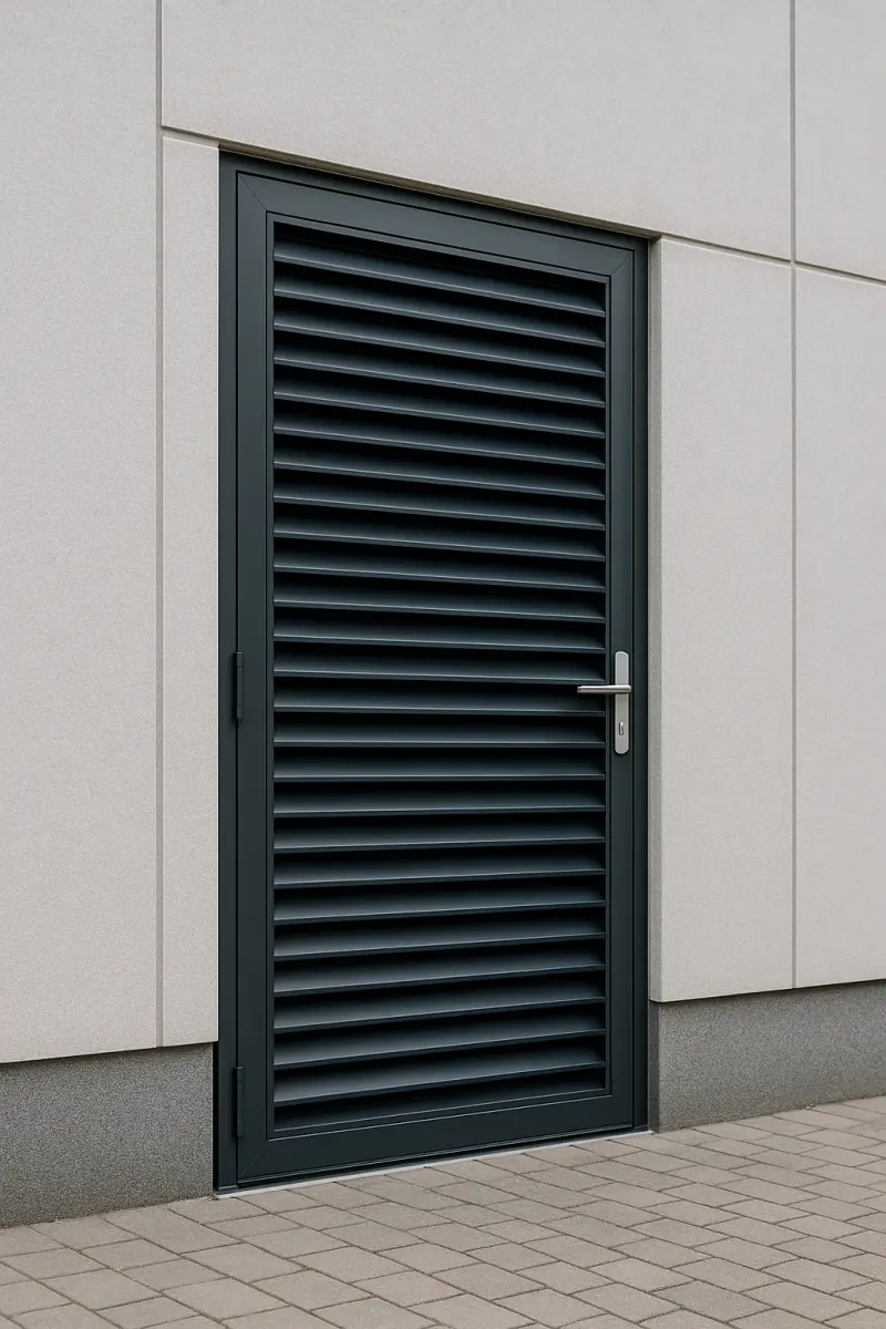 steel louvred doors - professional steel doors available in Altrincham from UK manufacturers